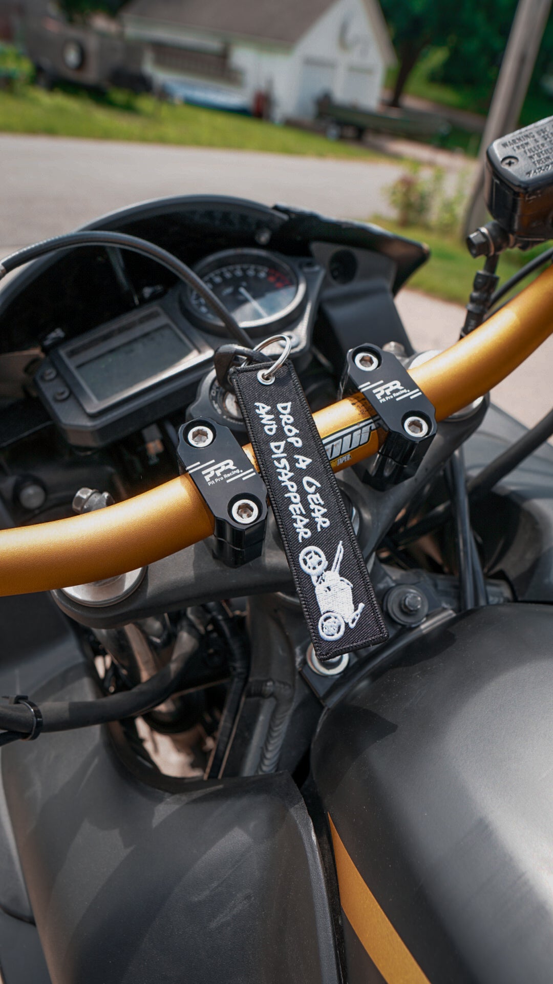 Drop Gear Disappear - Motorcycle Keychain