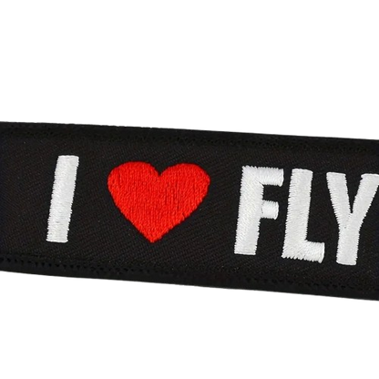 I ❤️ Flying - Motorcycle Keychain