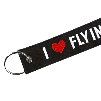 I ❤️ Flying - Motorcycle Keychain